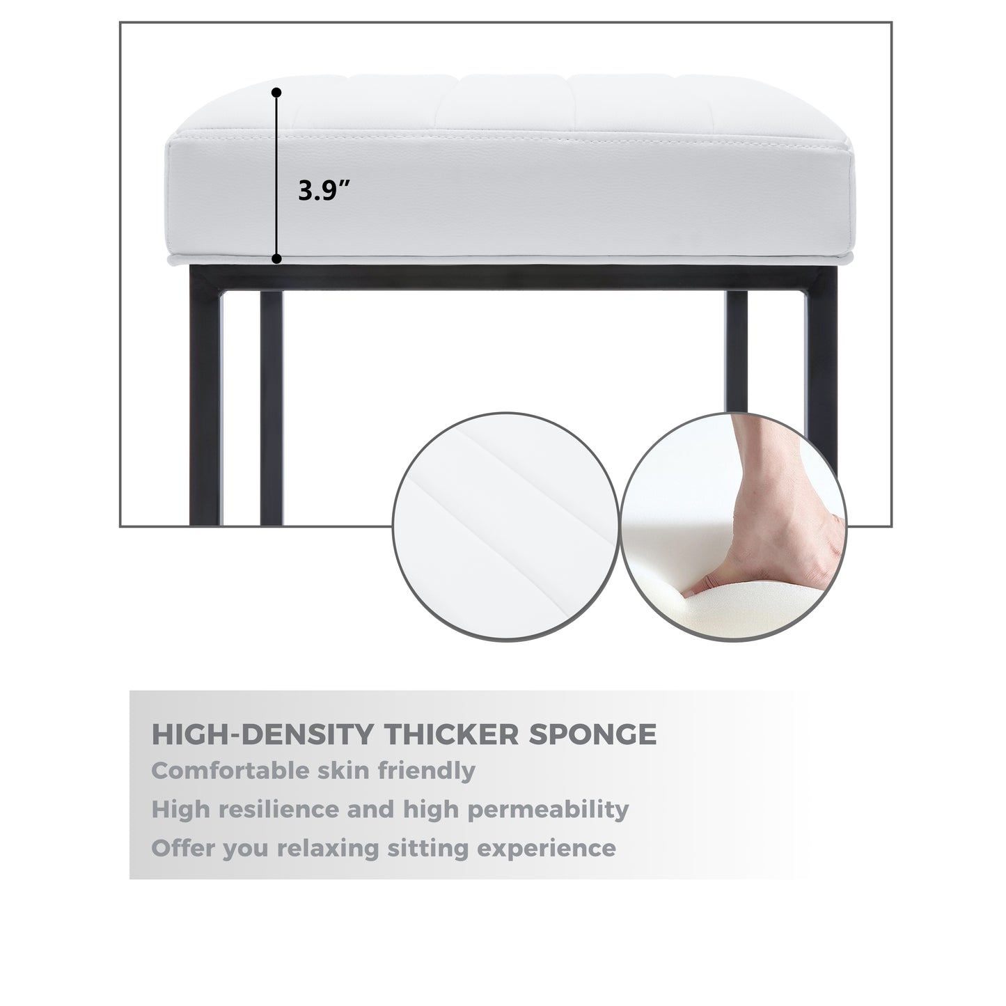 Lalia Modern Upholstered Metal Counter Stools