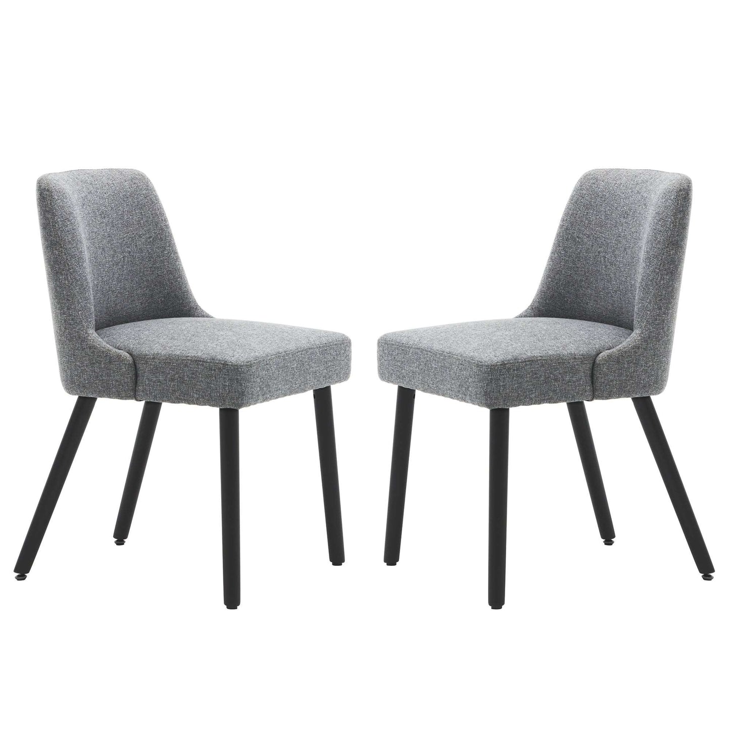 Asher Modern Wood Leg Upholstered Dining Chair (Set of 2)