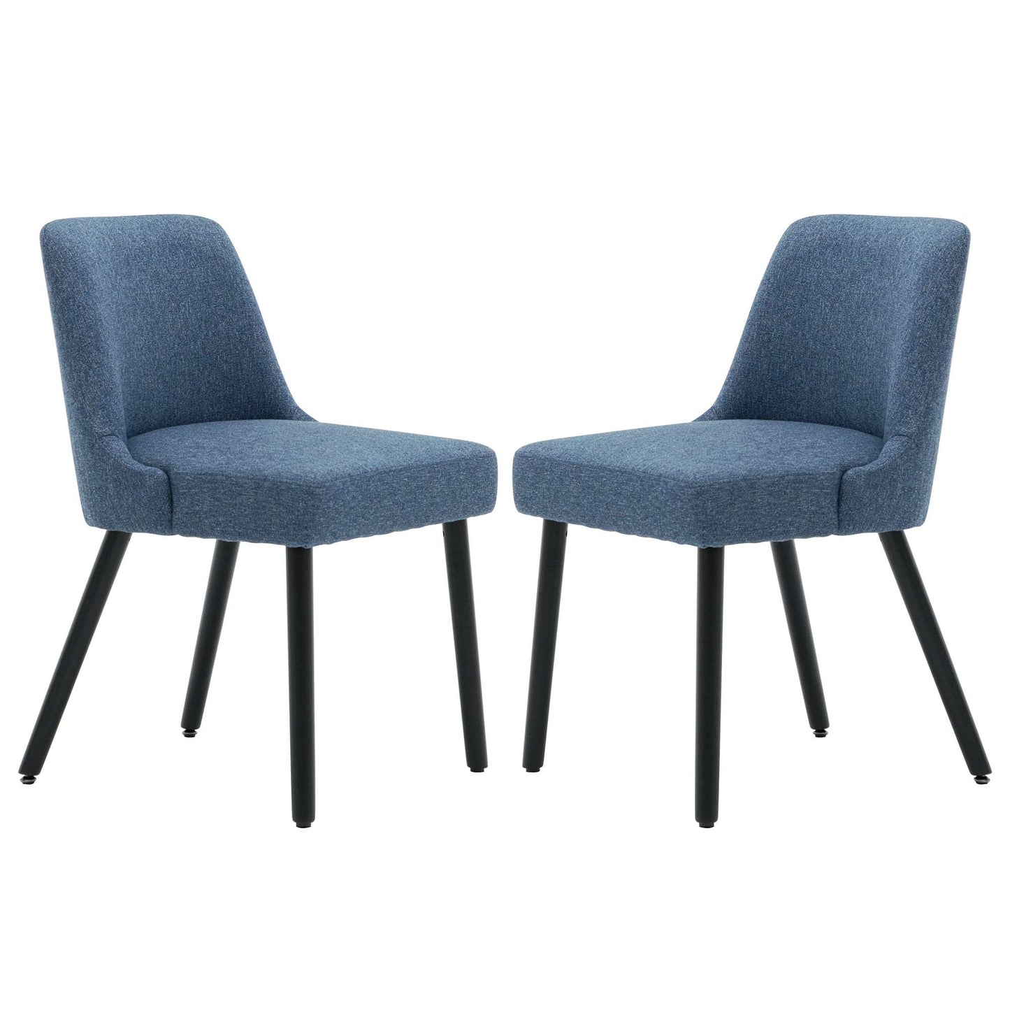 Asher Modern Wood Leg Upholstered Dining Chair (Set of 2)