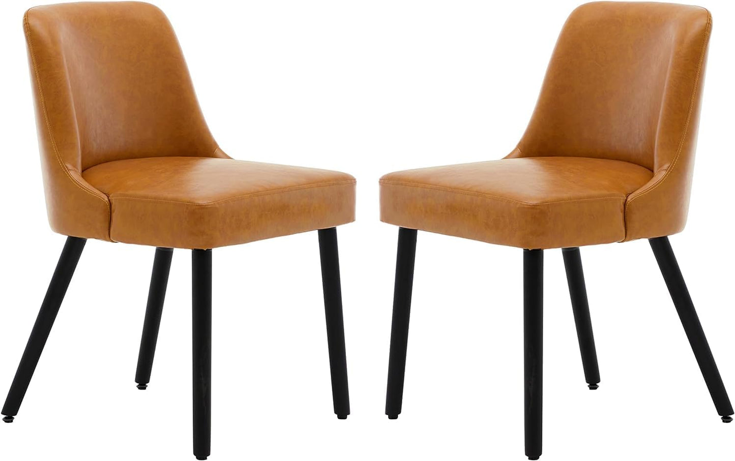 Asher Modern Wood Leg Upholstered Dining Chair (Set of 2)
