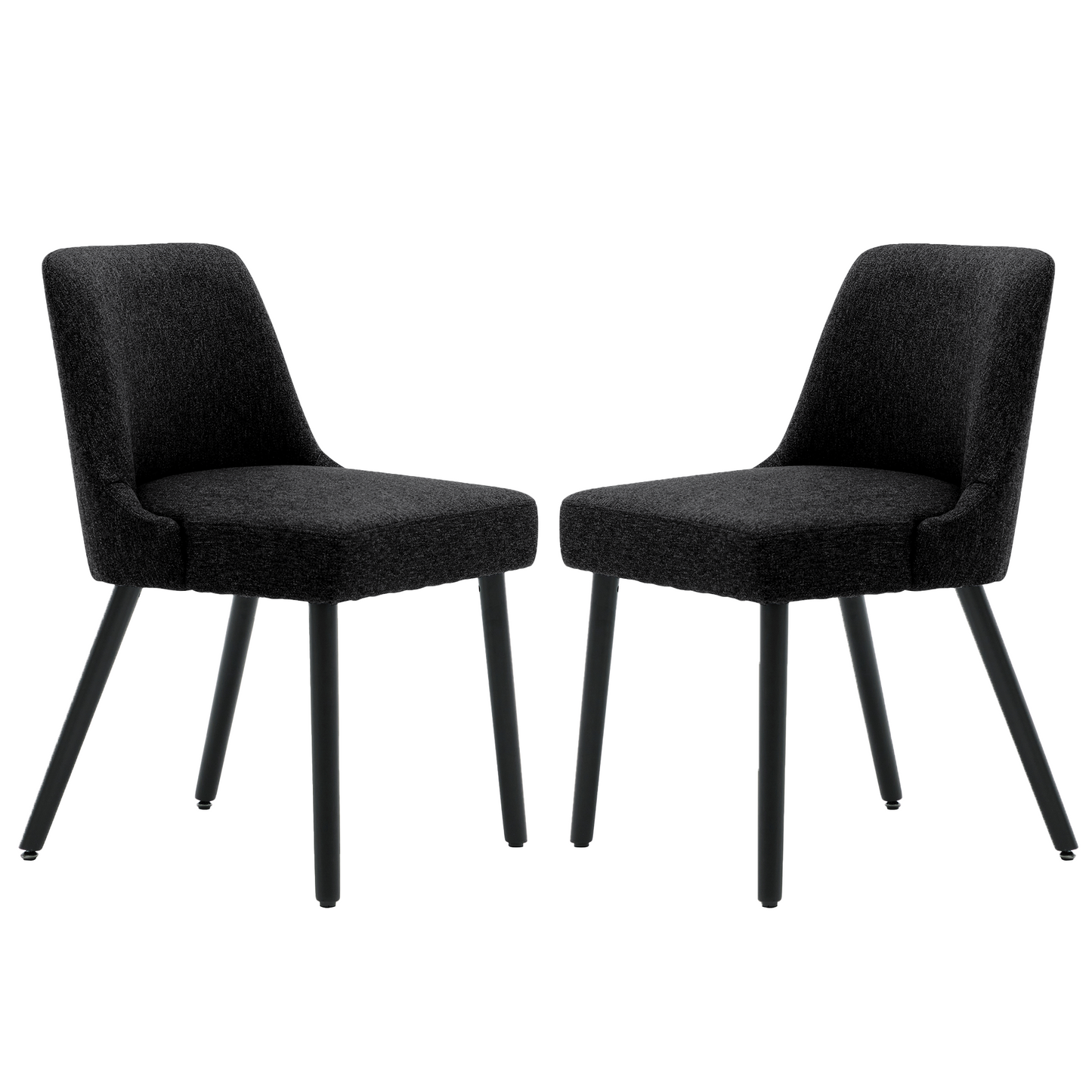 Asher Modern Wood Leg Upholstered Dining Chair (Set of 2)