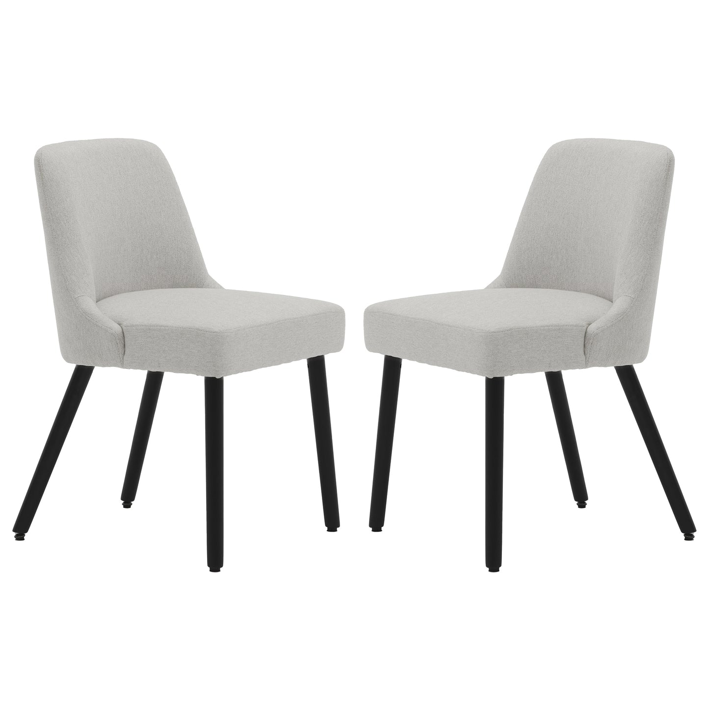Asher Modern Wood Leg Upholstered Dining Chair (Set of 2)