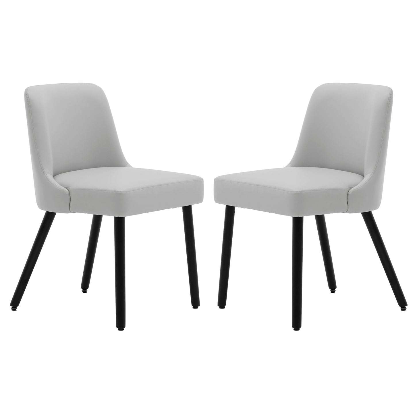 Asher Modern Wood Leg Upholstered Dining Chair (Set of 2)