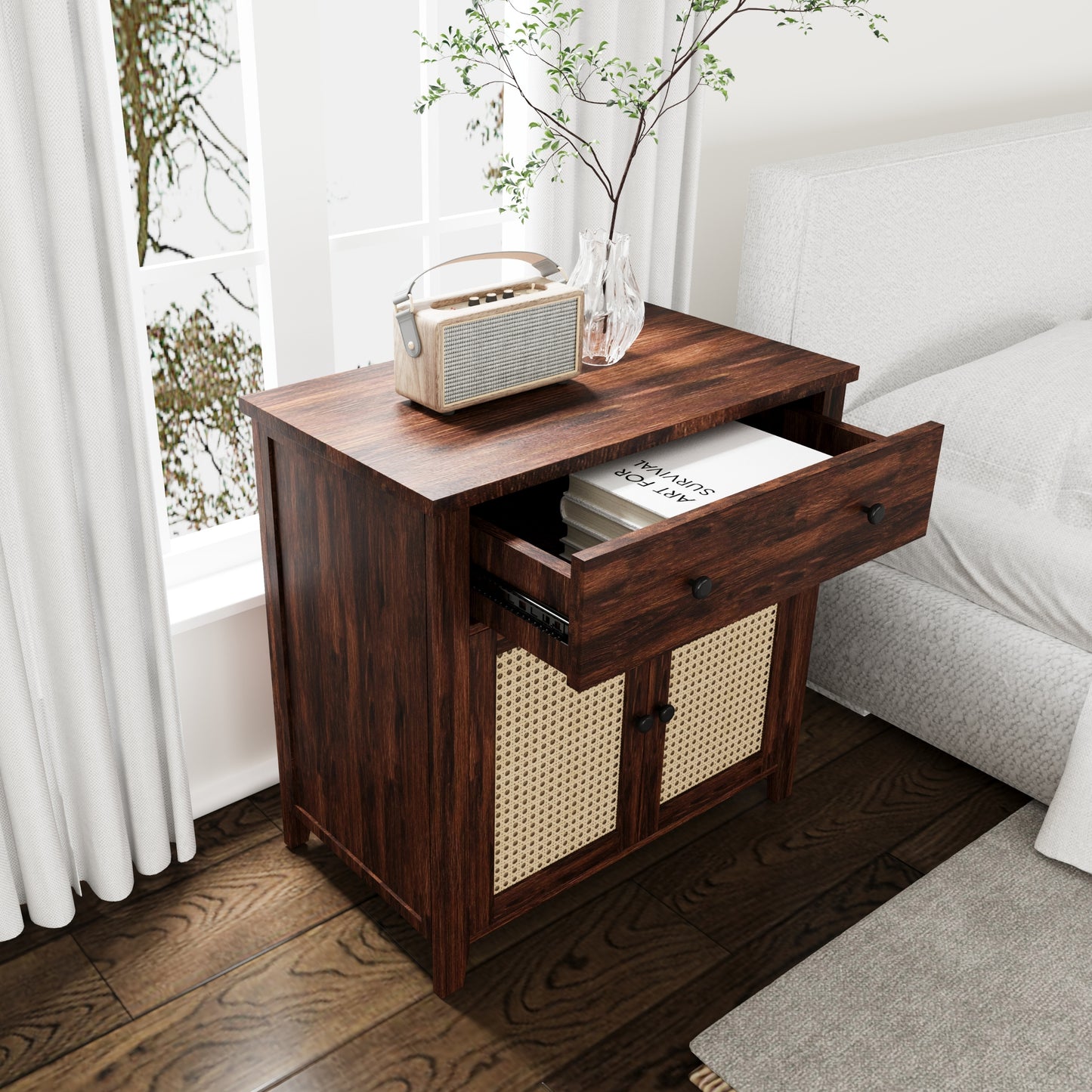 Rylee Rattan Nightstand