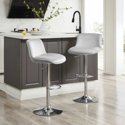 NOAH Adjustable Swivel Counter & Bar Stool (Set of 2)