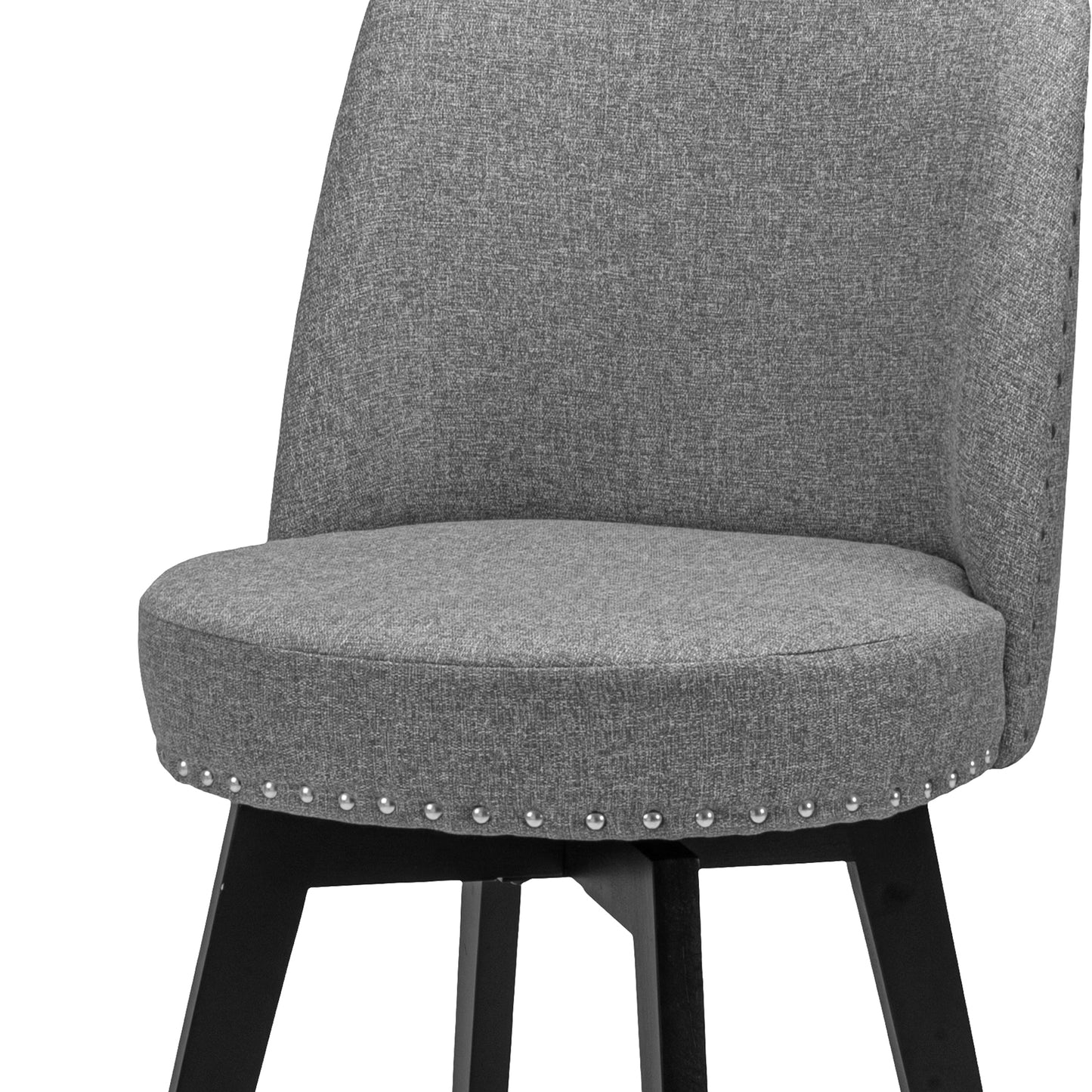 Luna Swivel High Back Nail Head Counter Stools 26"(Set of 2)